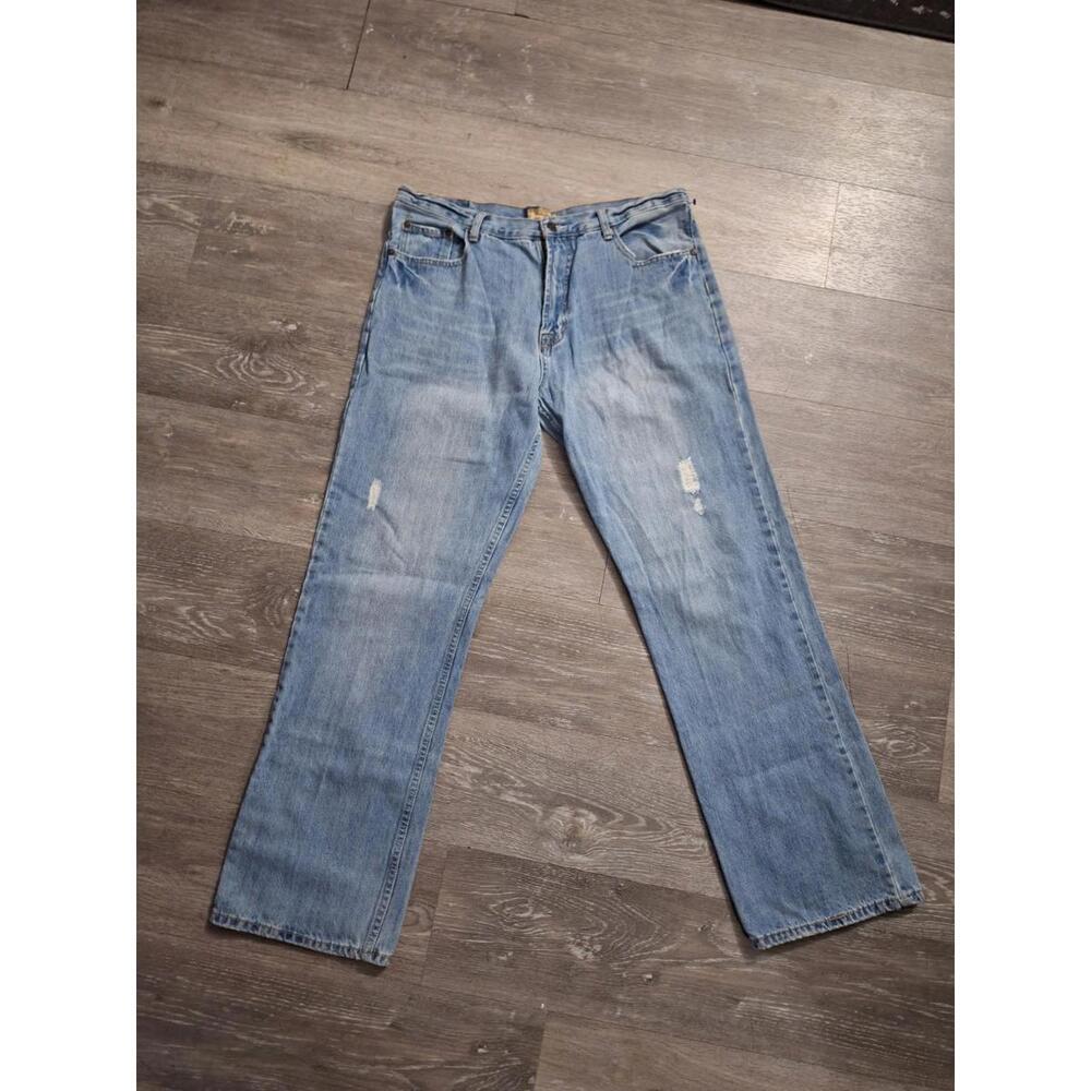 Atakoka Bay Men's Vintage Light Wash Blue Denim Jeans Size 36/34